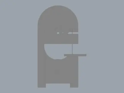 Wood Band Saw Machine 3D model