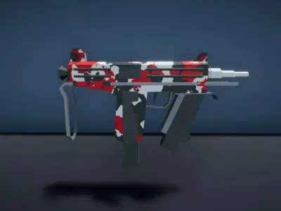 Low Poly Weapons Pack Low-poly 3D model purchase