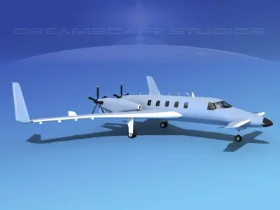 Beechcraft Starship 2000 T00 3D model