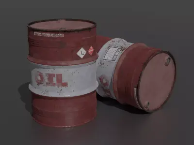 Oil Barrel Low-Poly 3D model Low-poly 3D model purchase