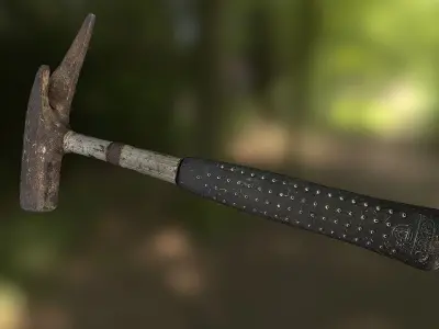 Claw Hammer low poly 3D model Low-poly 3D model