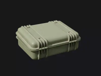 Low Poly PBR Military Case 01 Low-poly 3D model