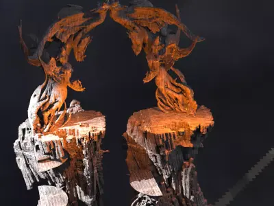 Hells Arch mountain collection 1  3D model