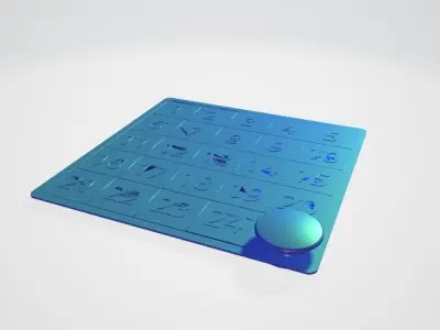 Steel Number Plate 3D model