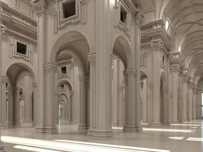 Classical Historic Interior Scene 319 3D model