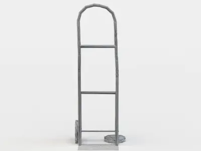 Damaged barrow Low-poly 3D model