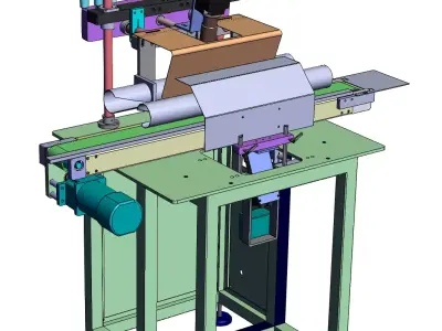 Stator automatic heat shrink tube blowing machine 3D model