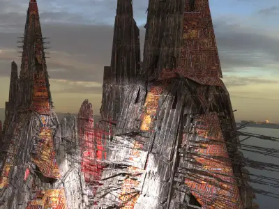 Emperor Master Towers Kit bash 3D model