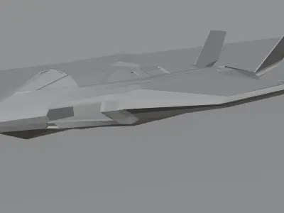 STEALTH SPACECRAFT BOMBER LOW POLY Low-poly 3D model