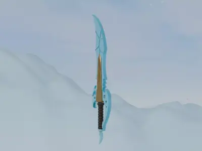 Frost Fantasy Sword 3D model