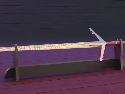 Arondite sword from The Witcher 3 Low-poly 3D model