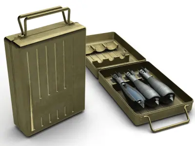 8cm Mortar Bomb 3D model