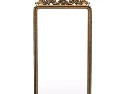 Antique Gold Leaf Guilded Mirror 3D model