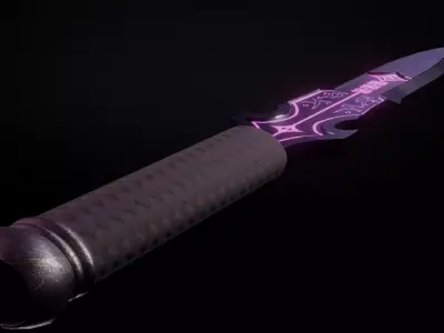 Fantasy Dagger - Game Ready PBR Low Poly Model Low-poly 3D model