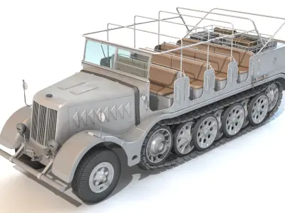 SdKfz9 artillery version 3D model
