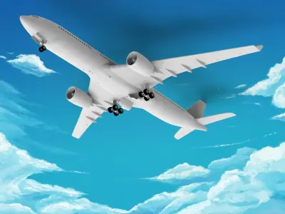 Airbus A330-300 3D model purchase