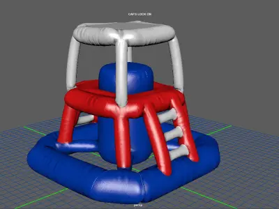 Modular folding water park GUARD TOWER Low-poly 3D model