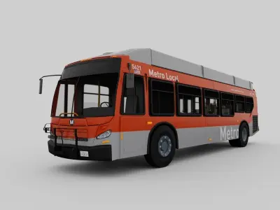New Flyer XN40 Collection 3D Model Pack