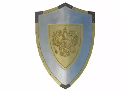 The metal shield Low-poly 3D model