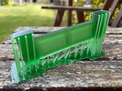 Model Railway - Bridge Parapet Wall - Various Lengths 3D print model