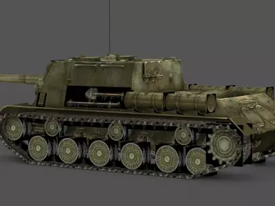  ISU-152 3D Model Low-poly 3D model