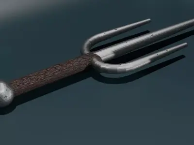 game ready low poly sword metal spear Free 3D model