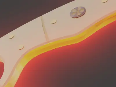 Claw fiery paint Low-poly 3D model