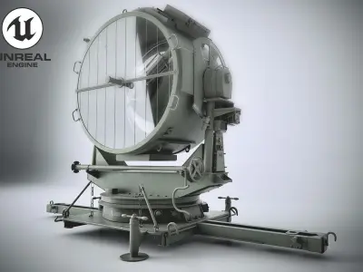 150cm Flak Scheinwerfer Searchlight  3D model