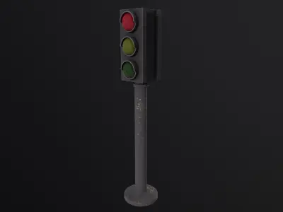 Traffic Light Low-poly 3D model purchase