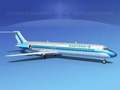 Douglas DC-9-50 Eastern 2 3D model