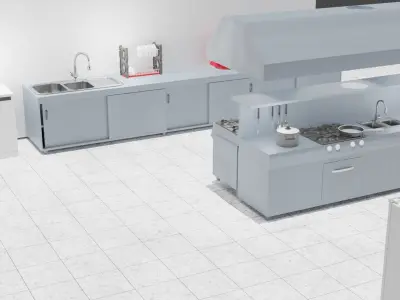 Industrial Kitchen 3D model get