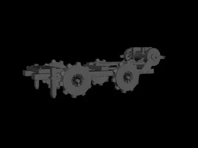 base of catapult Low-poly 3D model