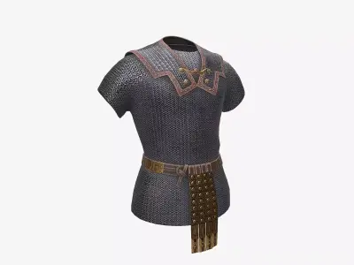 Ancient Armor LoricaHamata 3D Model Game Ready PBR Low Poly Low-poly 3D model
