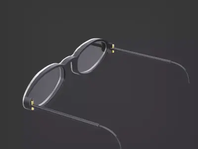 Glasses sun accesories mirrored sunglasses miami 3D model