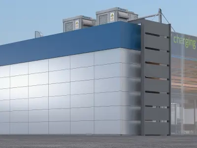 EV charging station 3D model purchase