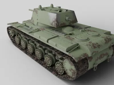 KV-1 Tank Model Kliment Voroshilov 3D print model