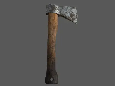 Wood cutter  Axe Low-poly 3D model