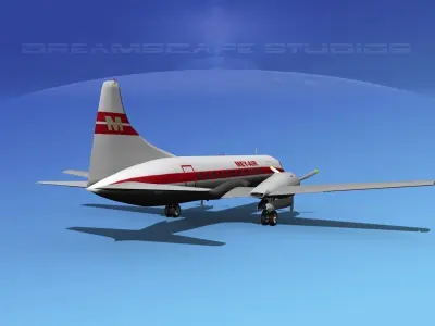 Convair CV-340 Mey- Air 3D model