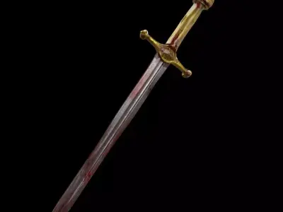 Bloody Ornate Warrior Sword 3D model