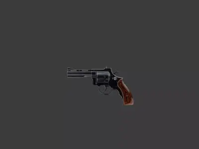 A realistic revolver 3D model