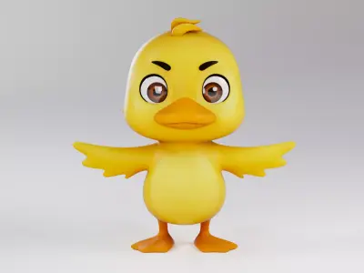 Cartoon Duck 3D model shop