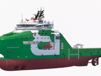 Anchor Handling Tug Supply Vessel BOURBON ARCTIC 3D model