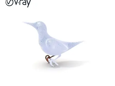 Stylized Bird Sculpture Model Pack Low-poly 3D model