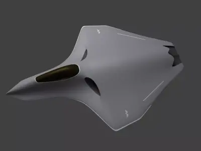 Sixth generation stealth fighter silent bat 3D model