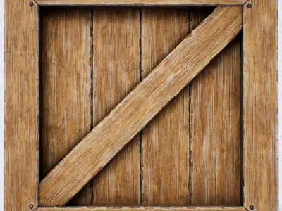 Wooden Box - PBR Game-Ready Low-poly 3D model
