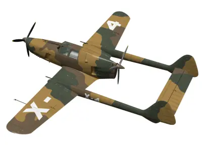fokker D XXIII 3D model purchase