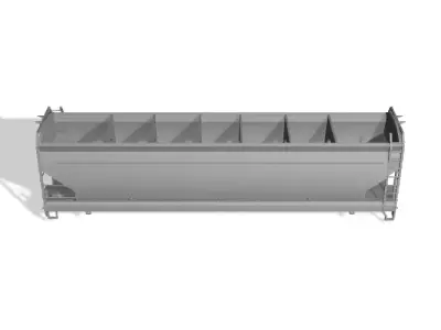 HO ACF 4589 Cubic Foot 3-Bay Carbon Black Covered Hopper Pack 3D print model