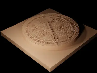 Pin CNC 3d Print High Relief Sand Casting 3D print model