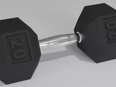 Realistic Dumbell Weight 3D model