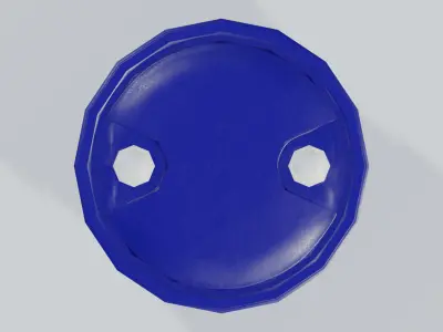 Plastic Tight Head Drum 30L Low-poly 3D model